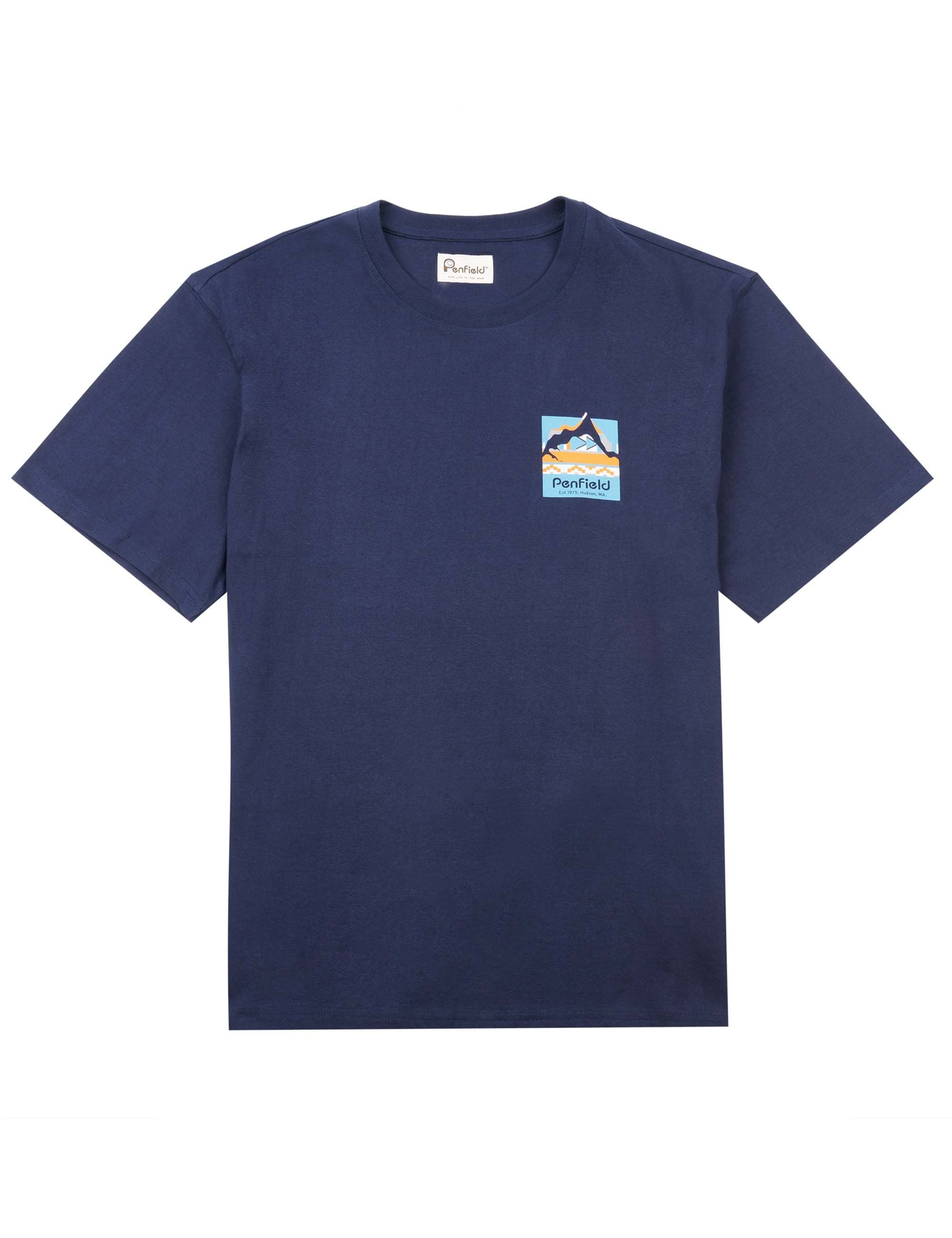 Geo Back Print T-Shirt - Navy Blazer - Image 2