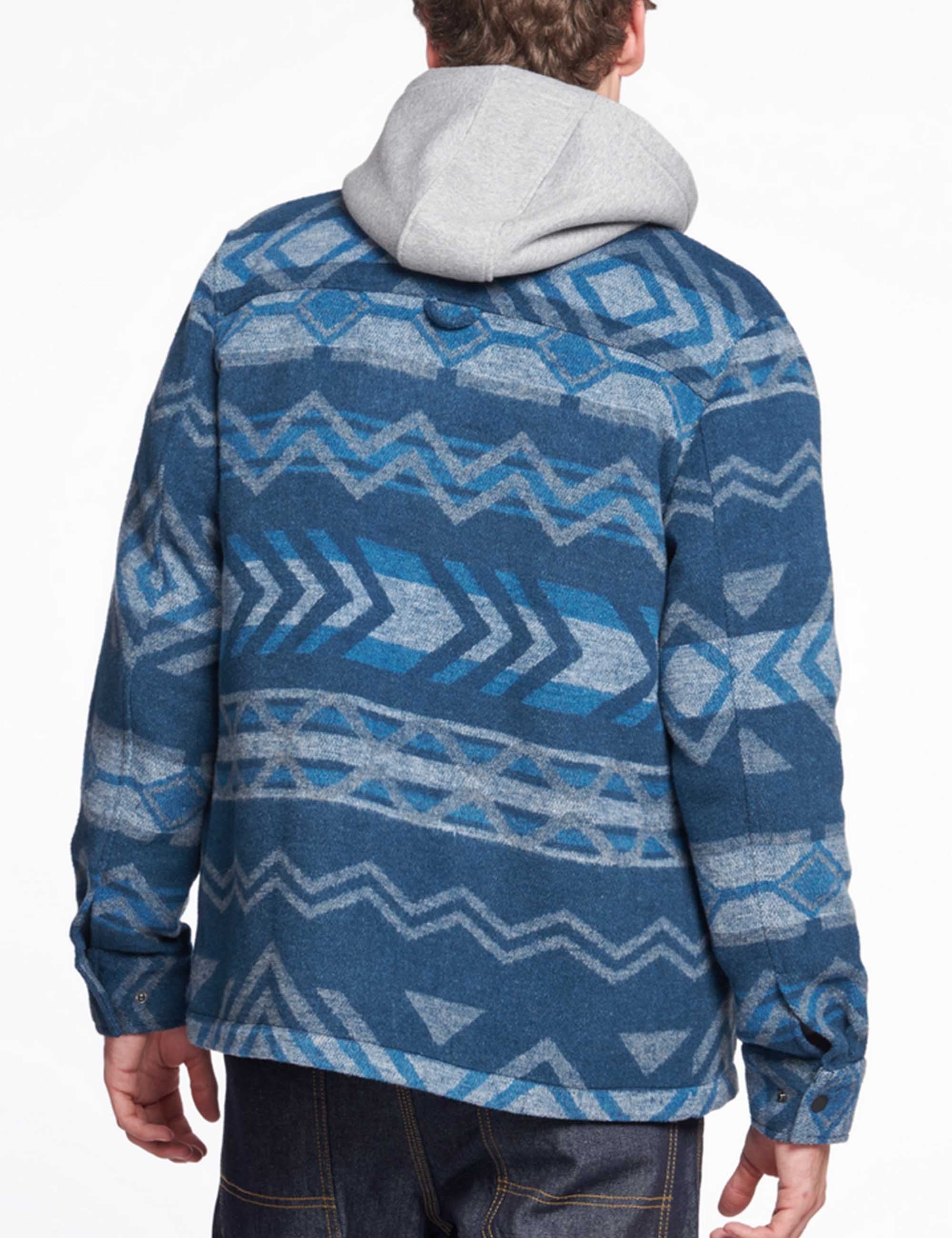 Geo Brushed Shirt - Teal - Image 4