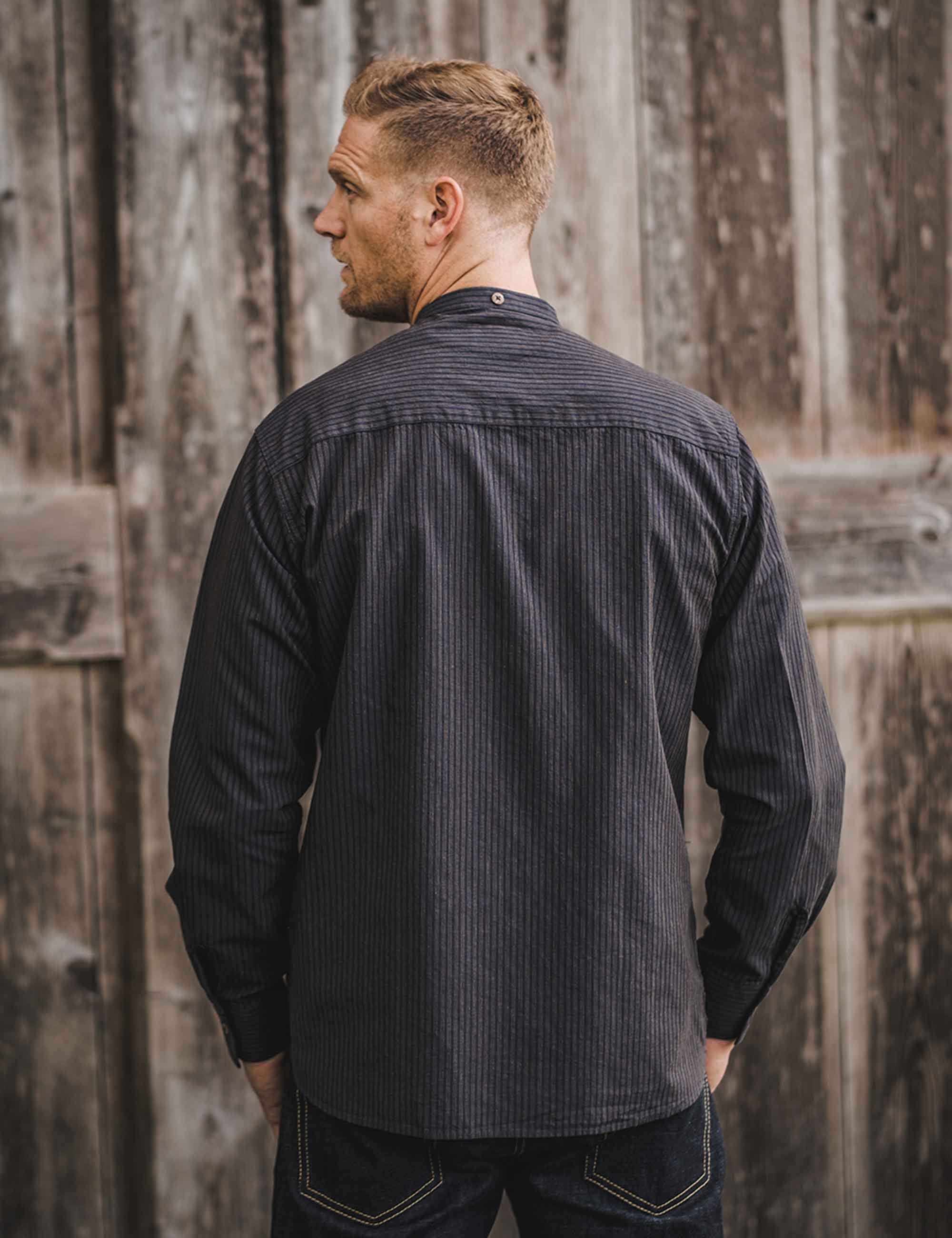 1923 Buccanoy Grandfather Shirt - Hosai Blue - Image 4