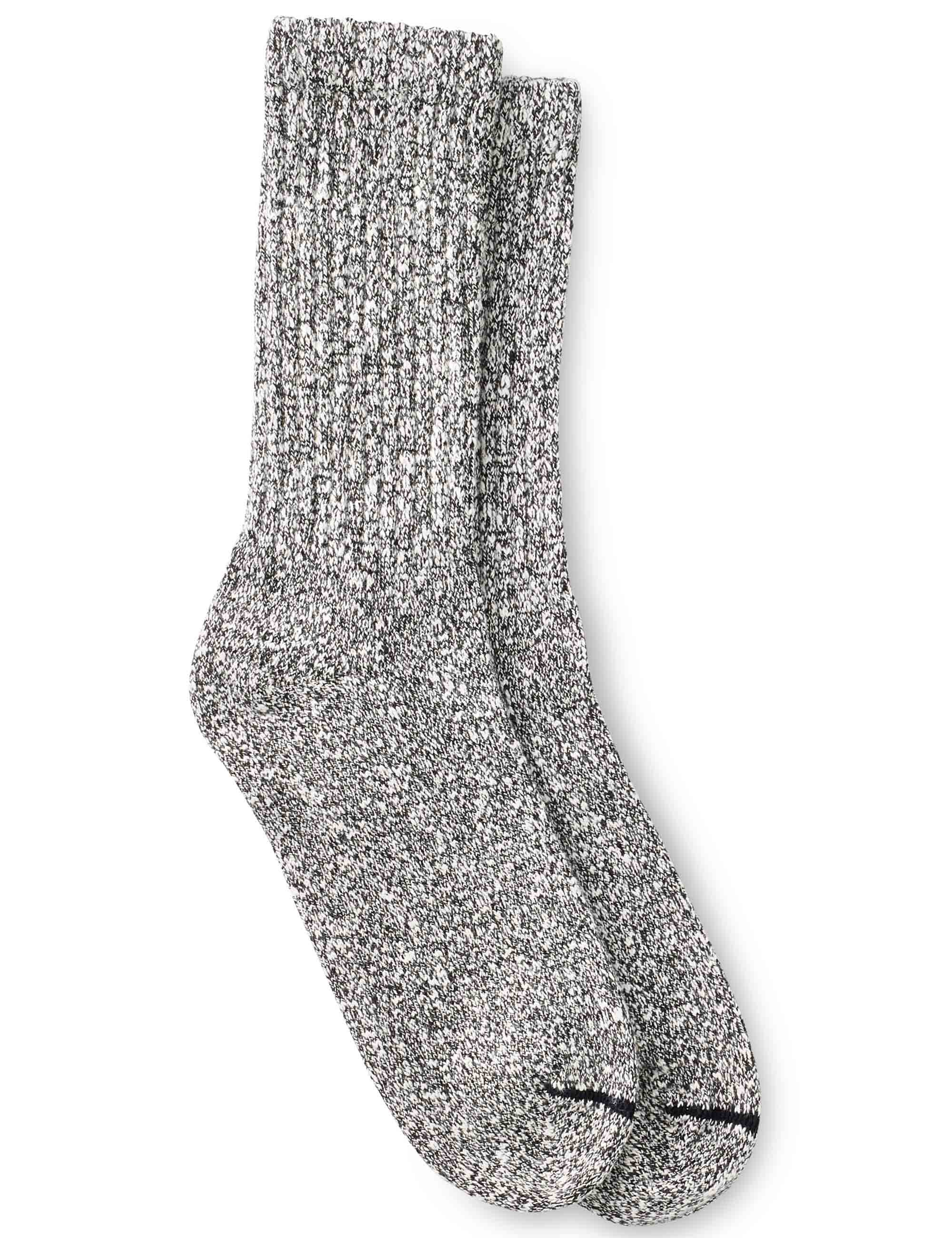 97167 Women's Cotton Ragg Socks - Black/White