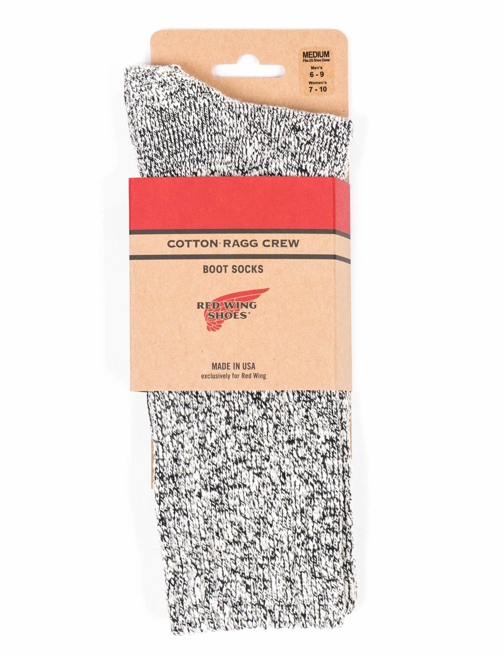 97167 Women's Cotton Ragg Socks - Black/White - Image 3