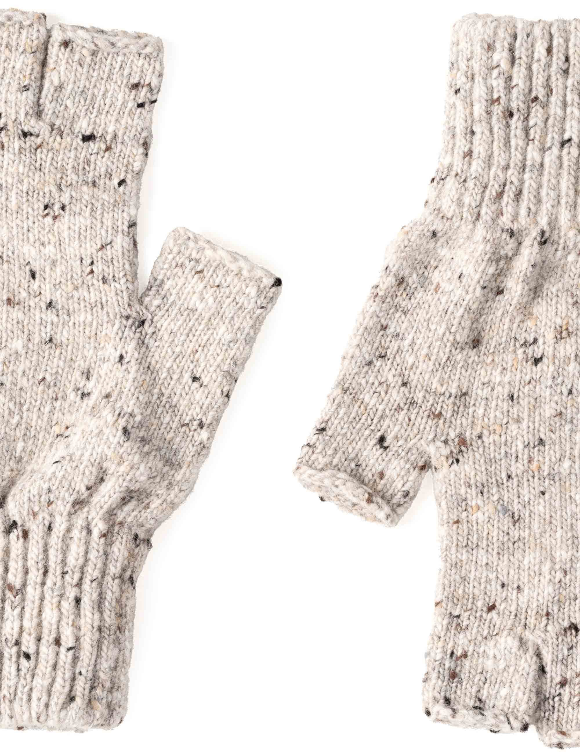 Shin Donegal Wool Fingerless Gloves - Eske - Image 2