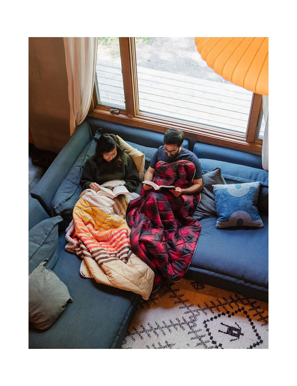 Sherpa Puffy Blanket - Ombre Plaid - Image 4