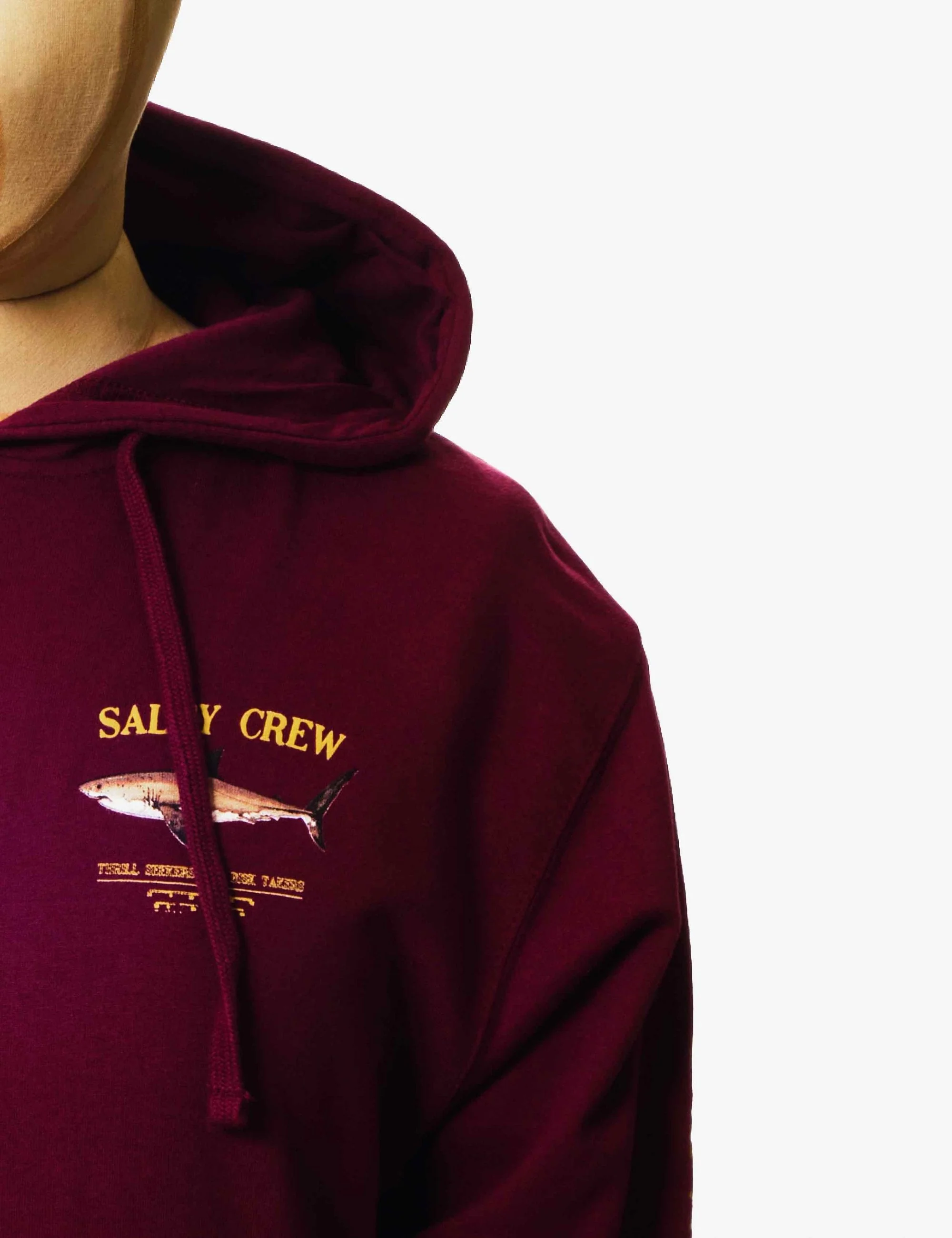 Bruce Hooded Sweat - Burgundy - Image 3