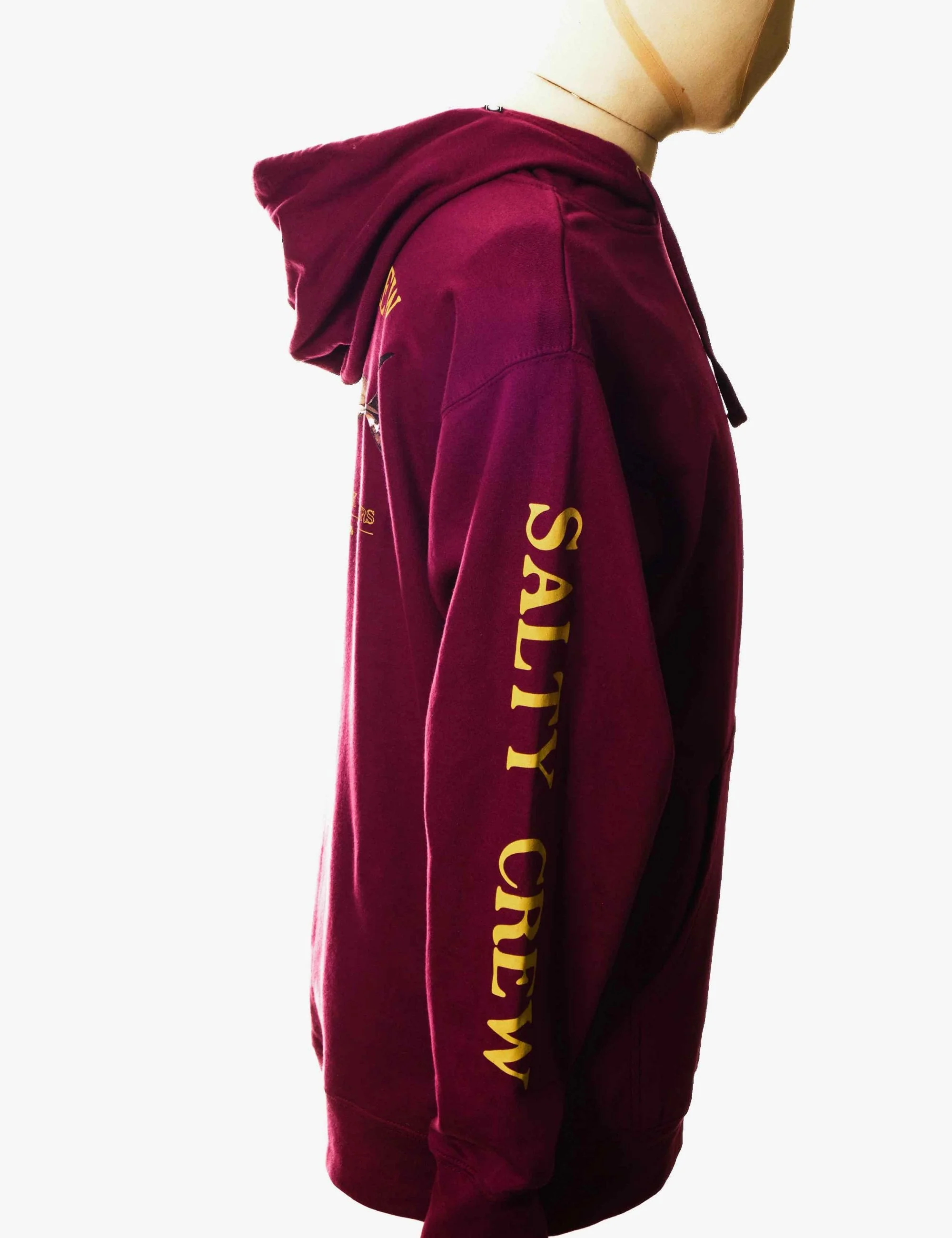 Bruce Hooded Sweat - Burgundy - Image 5
