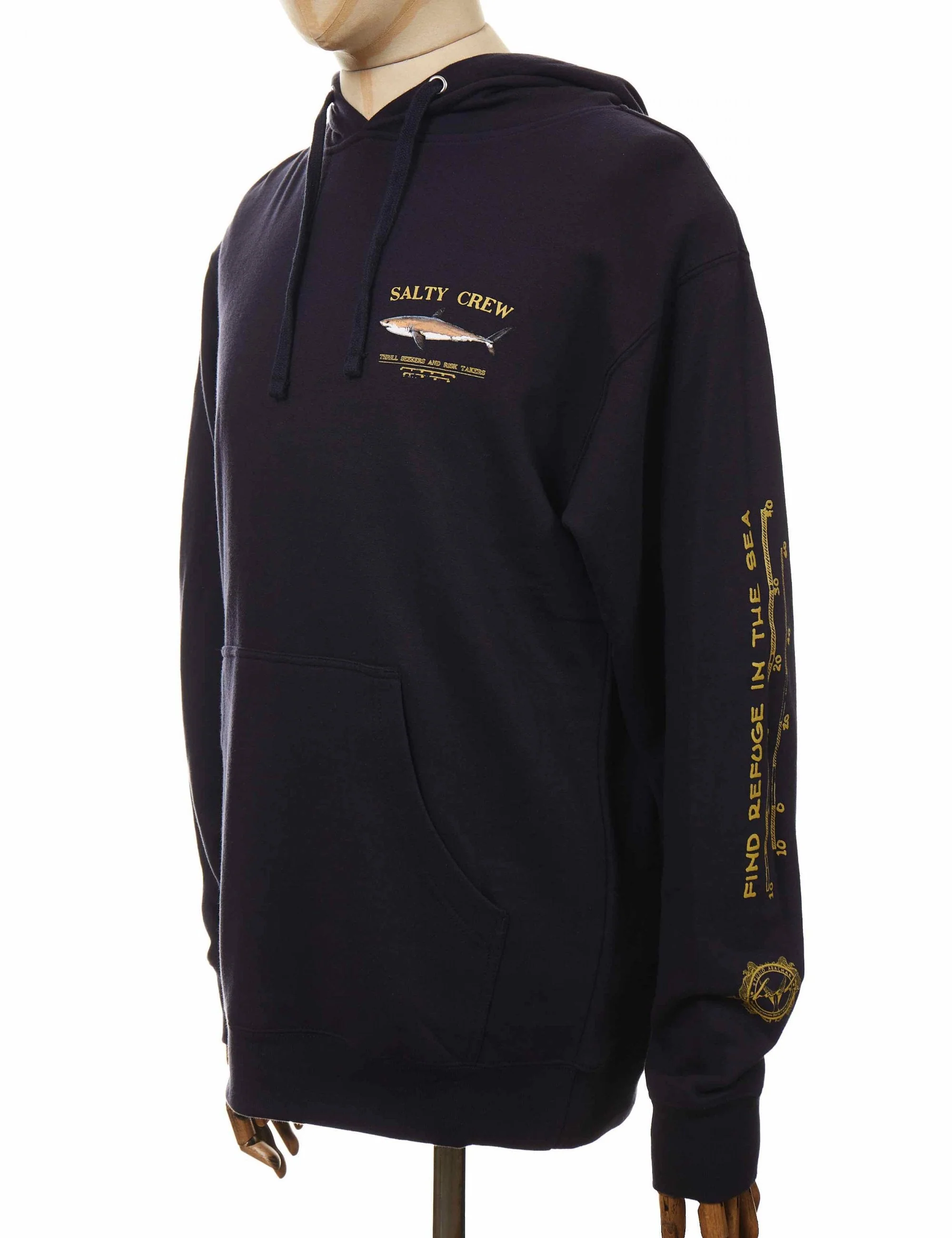 Bruce Hooded Sweat - Navy - Image 4