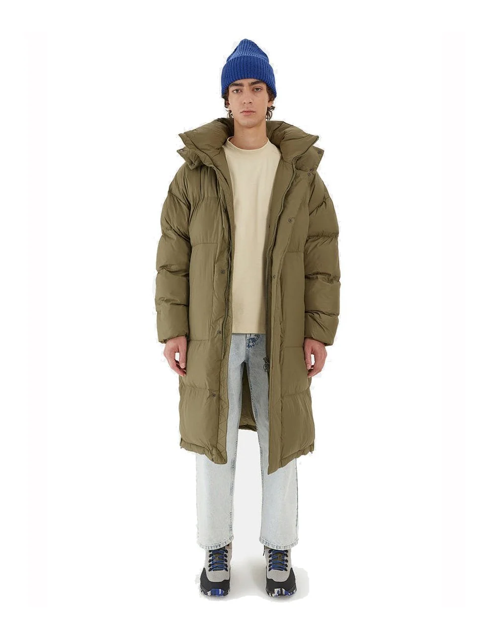 Wide Down Jacket - Olive - Image 2