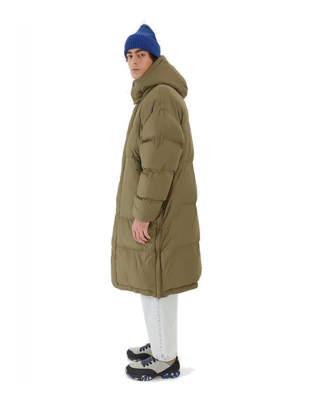 Wide Down Jacket - Olive - Image 3