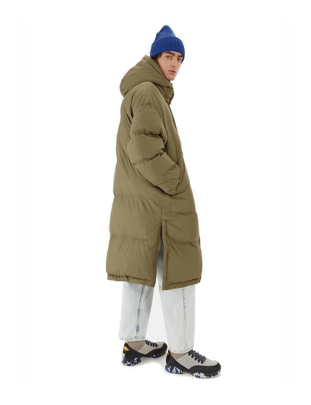 Wide Down Jacket - Olive - Image 5