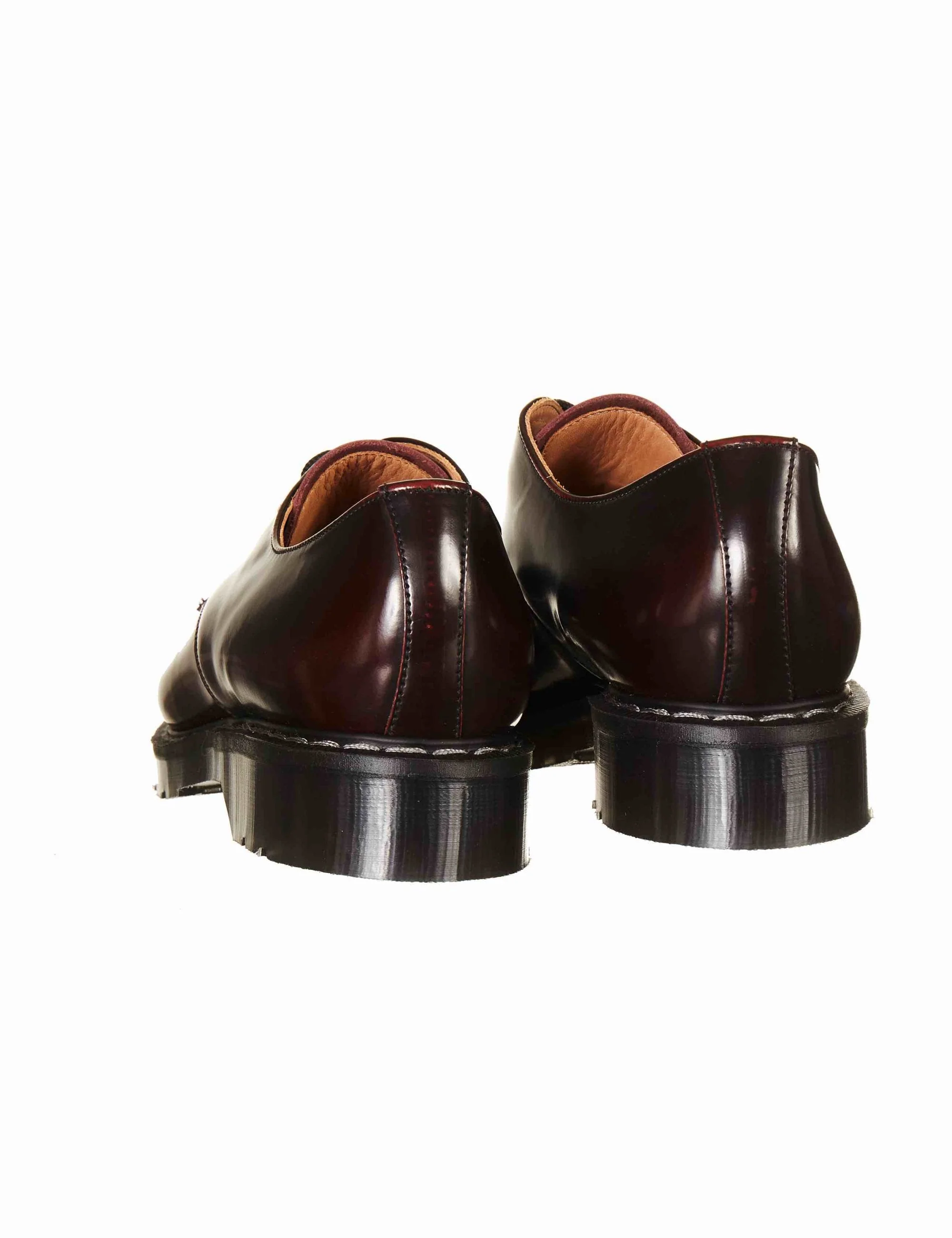 Gibson 3 Eyelet Shoes - Burgundy Rub-off Hi Shine - Image 3