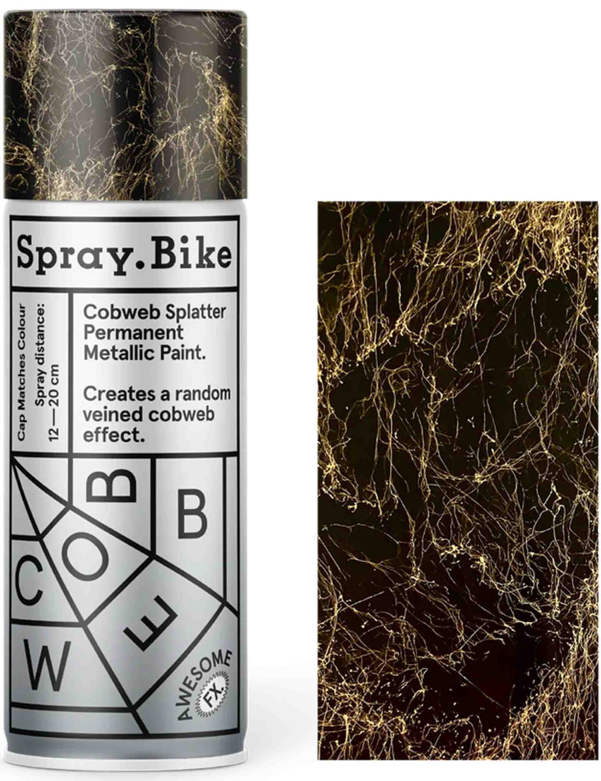Spray Paint Cobweb Splatter Effect 400ml - Gold