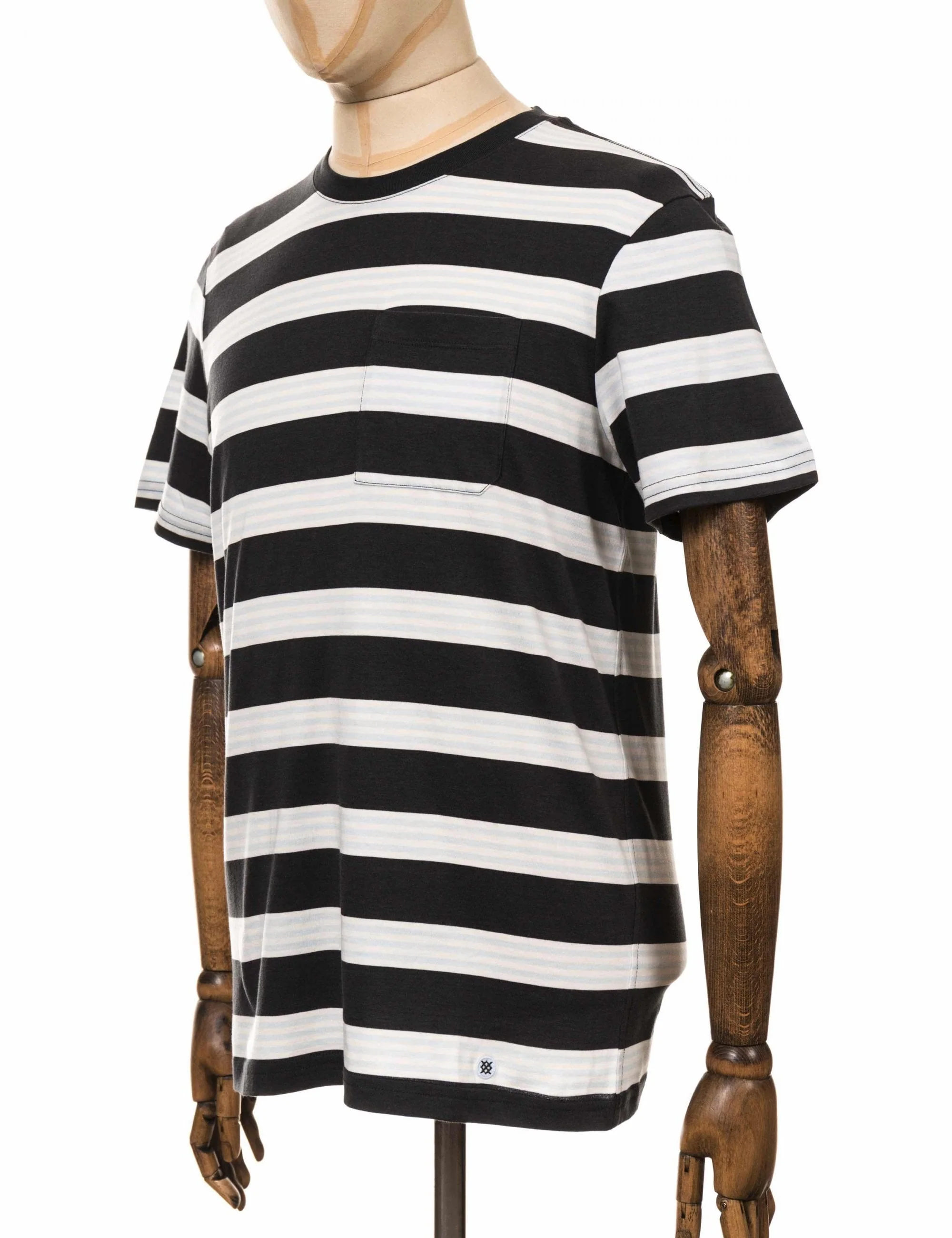 Binder Stripe T-Shirt - Black Fade - Image 4