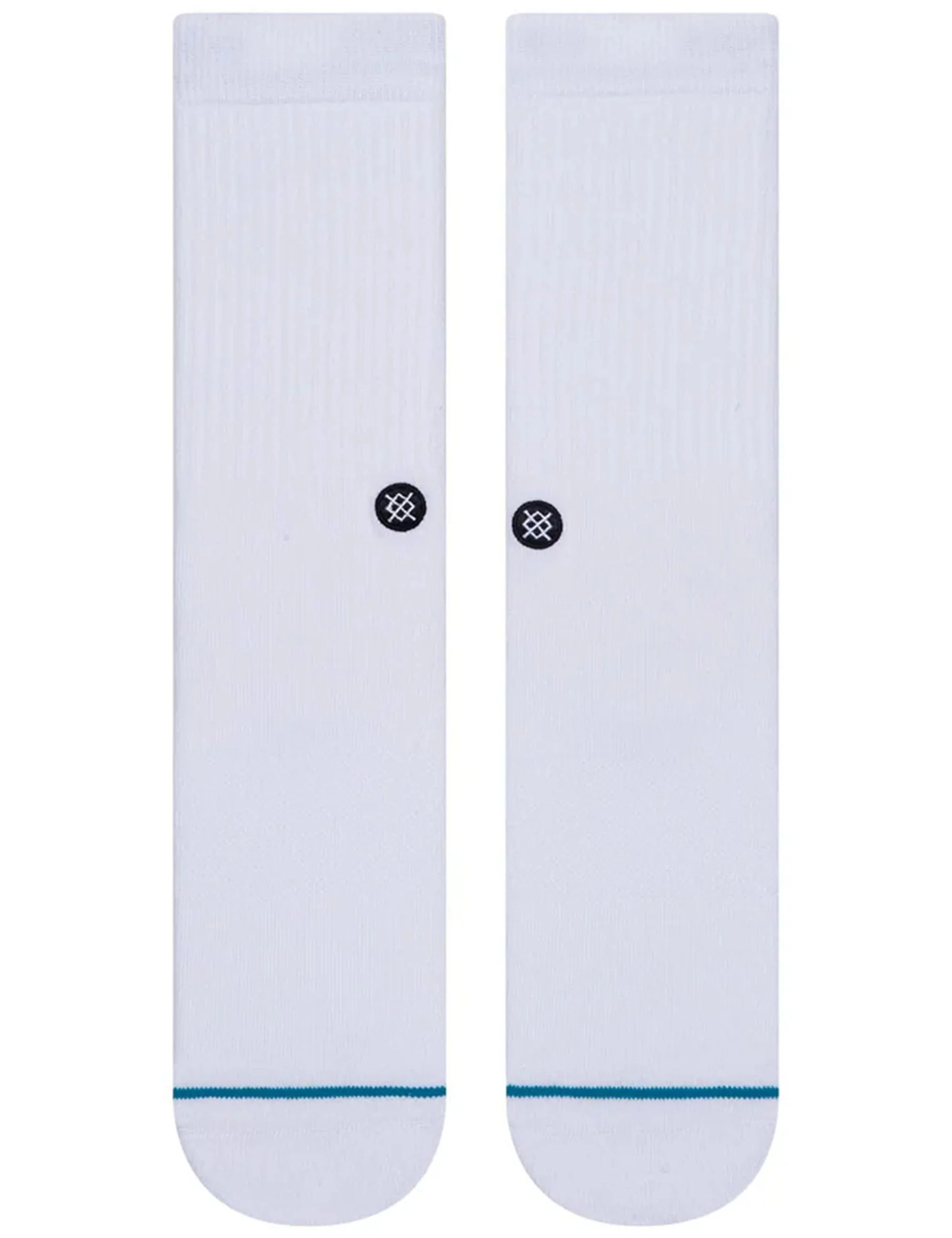 Icon Crew Socks - White/Black - Image 2