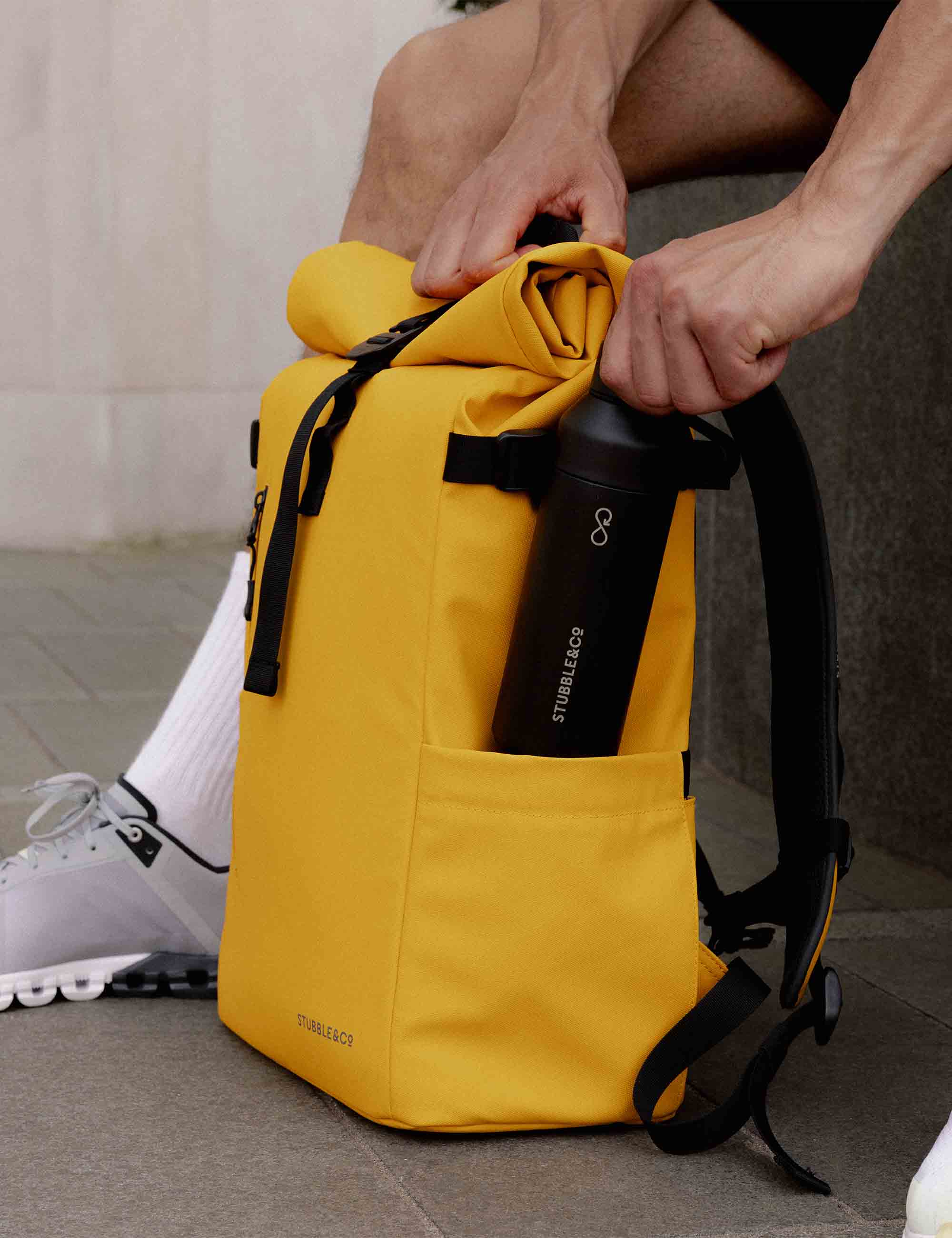 The Roll Top Backpack 30L - Yellow - Image 7