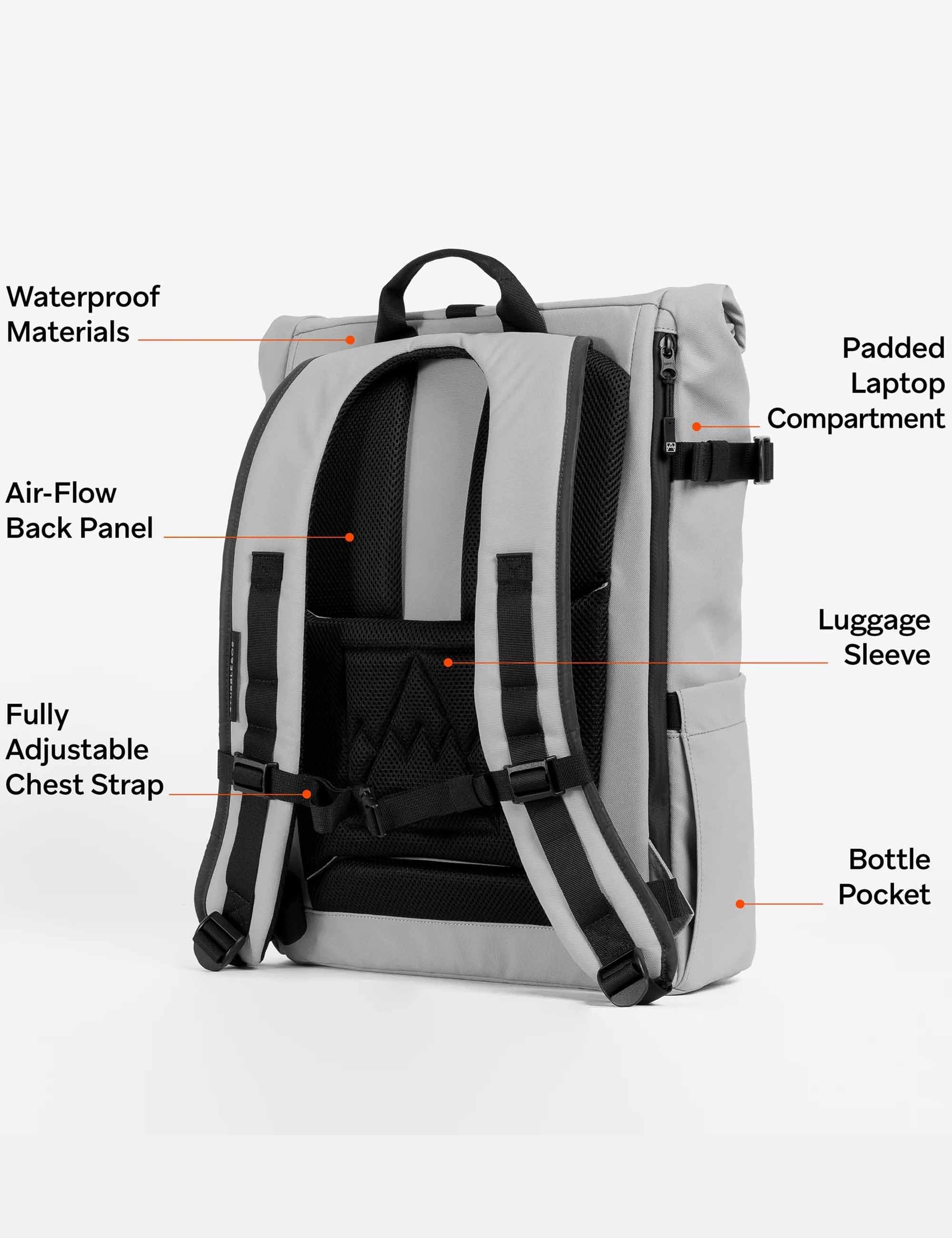 The Roll Top Backpack 20L - Concrete - Image 7