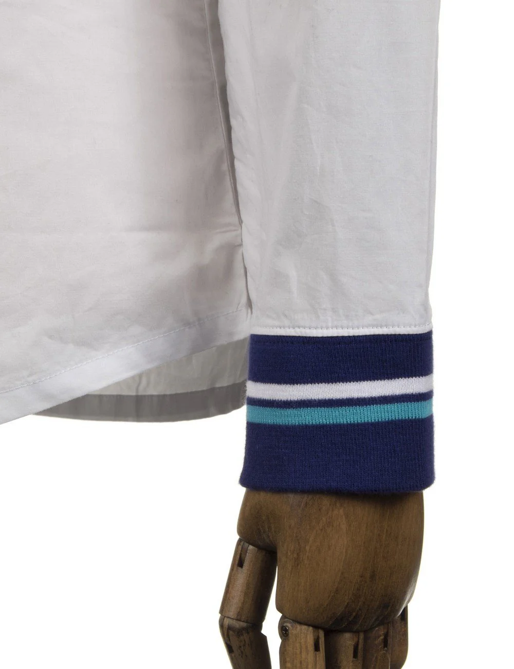 L/S Rib Cuff Shirt - White - Image 3