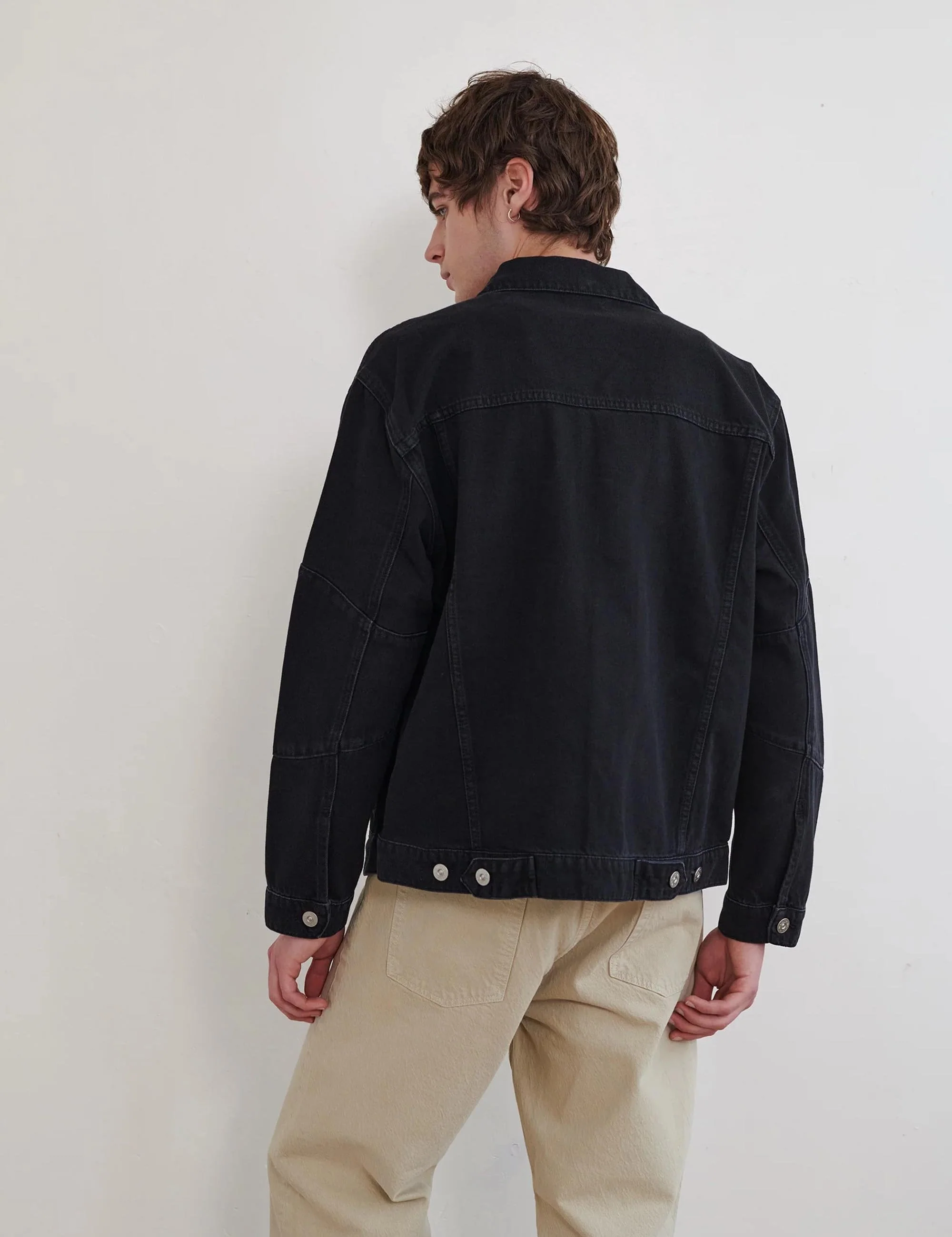 Revere Denim Jacket - Black - Image 3