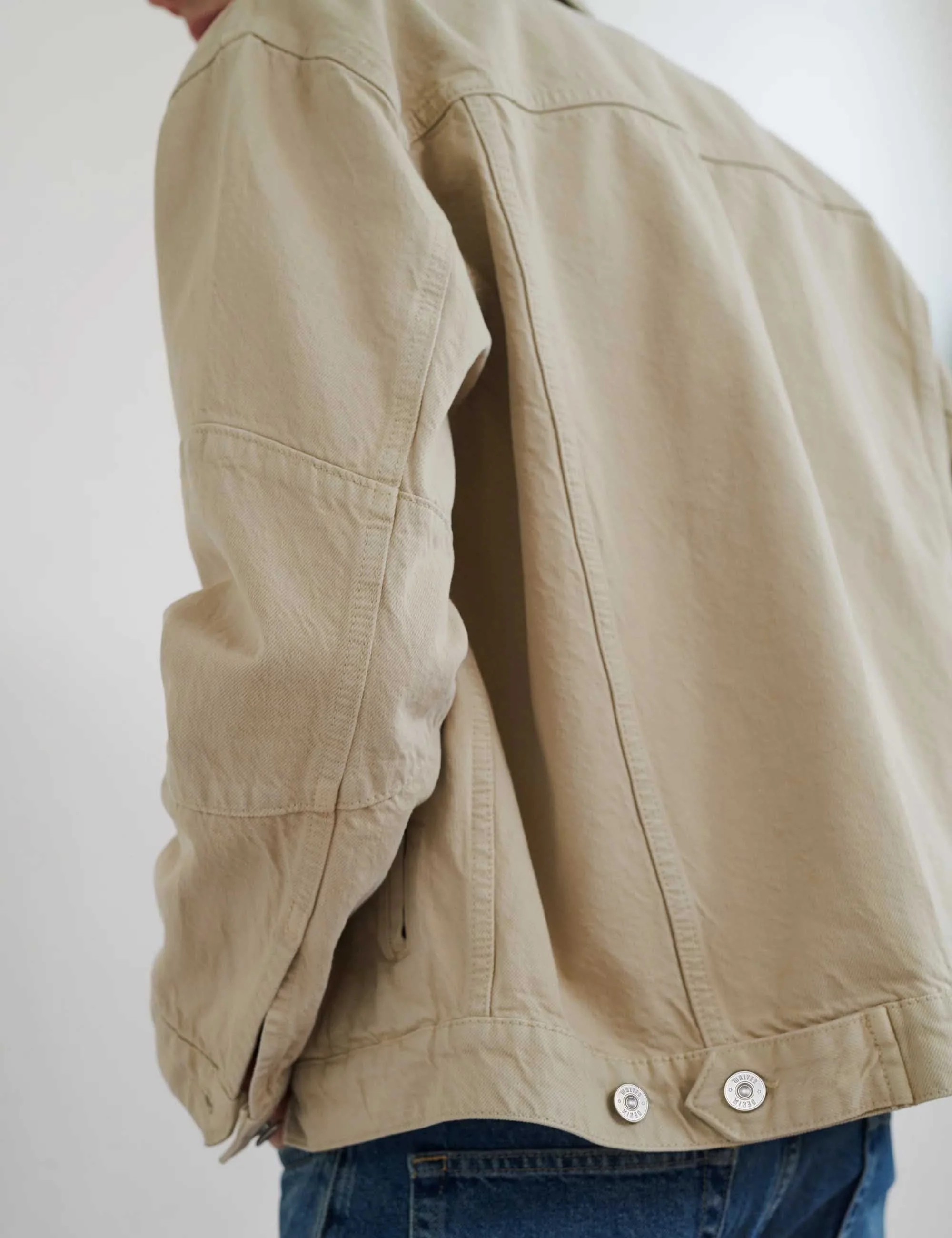 Revere Denim Jacket - Stone - Image 4